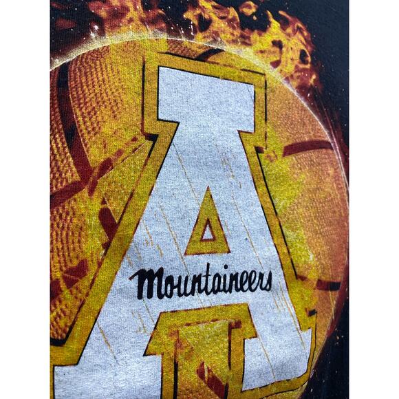 Vintage Y2K Appalachian State Mountaineers T Shirt Mens Sz L NCAA Fire Rare! - Picture 6 of 8